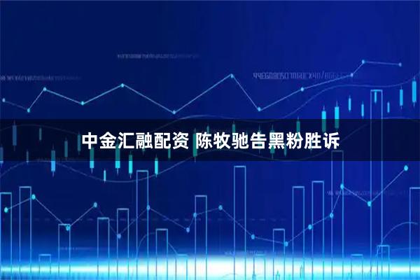 中金汇融配资 陈牧驰告黑粉胜诉