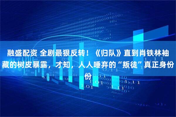 融盛配资 全剧最狠反转!《归队》直到肖铁林袖藏的树皮暴露,才知,人人唾弃的“叛徒”真正身份